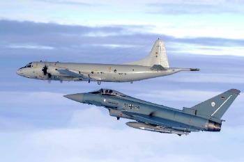 MFG3 P-3C CUP Orion supported an EF2000 Typhoon deployment to Estonia (photo: GAF)